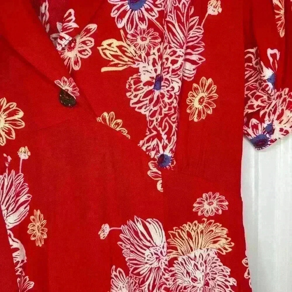 Free People Red Blue Hawaii Mini Dress XXS - Picture 4 of 14
